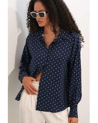 Bigdart - Oversized Polka Dot Crepe Shirt - Lyst