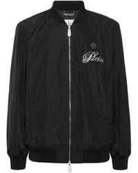 Philipp Plein - Nylon Light Bomber Jacket Skull Degrade - Lyst