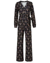 Smashed Lemon - Stretchstof Ornament Geprint Jumpsuit - Lyst