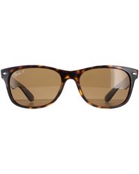 Ray-Ban - Sunglasses New Wayfarer 2132 902/57 Tortoise Polarized 55Mm - Lyst