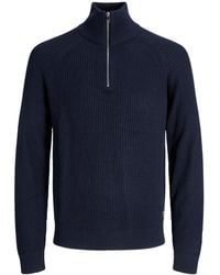 Jack & Jones - Trui Pannel Knit Half Zip - Lyst