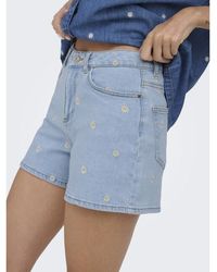 ONLY - Onljosephine Hw Daisy Dnm Shorts Az - Lyst