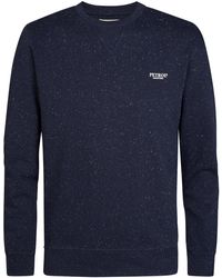 Petrol Industries - Gemêleerde Sweater Met Ronde Hals Rosewood - Lyst
