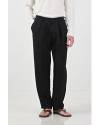 Giesto - Tailored Mid Waist Pleated Straight Leg Pants - Lyst