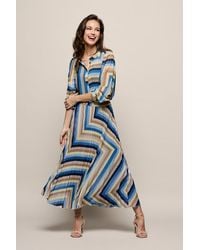 Mart Visser - Lara Plisse Rok Blauw Multi - Lyst