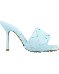 Bottega Veneta - Leather Intrecciato Cone Heel Mules - Lyst