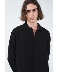 Giesto - Textured Long Sleeve Button Up Shirt - Lyst