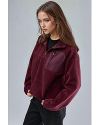 Busem - Zipper Collar Plush Knit Sweatshirt With Pocket - Lyst