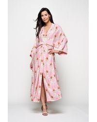 Mart Visser - Caroline Tensen Islay Kimono Jurk Lichtroze Multi - Lyst