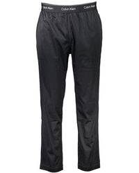 Calvin Klein - Broeken ,Zwart ,Leer Refined Stretch Pant - Lyst