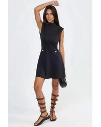 Busem - Mini-Kleid Mit Stehkragen Und Taschen-Details - Lyst