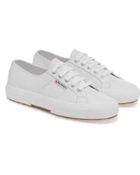 Superga - Adult 2750 Nappa Leather Trainers (Optic) - Lyst