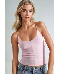 Busem - Slim Fit Ribbel V-Hals Blouse - Lyst