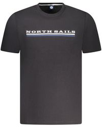 North Sails - Schwarzes Baumwoll-T-Shirt Für Herren - Lyst
