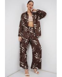 Bigdart - Floral Shirt & High Waist Wide Leg Pants Two-Pieces Co-Ord - Lyst