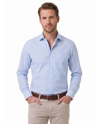 Olymp - Wit Gestreept Luxor Overhemd Modern Fit - Lyst