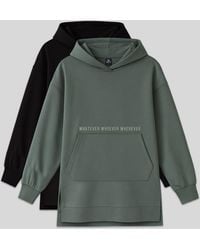 TOMMY LIFE - Oversized Printed Hooded Sweatshirt With Pocket - Lyst