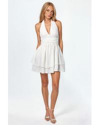 Hiccup - Halter Neck Ruffled Mini Dress - Lyst