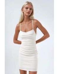 Hiccup - Heart Collar Shirred Mini Dress - Lyst