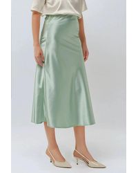 Hiccup - High-Waist Satin Midi Skirt - Lyst