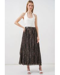 Bigdart - High-Waist Paisley Midi A-Line Skirt - Lyst