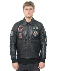 Infinity Leather - Air Force Bomber Jacket - Lyst