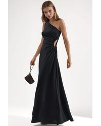 Hiccup - Asymmetrical Collar Cut Out Detailed Maxi Dress - Lyst