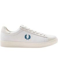 Fred Perry - "Laurel Wreath" Logo Sneaker Für Herren, Leder - Lyst