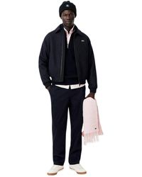 Lacoste - Muts Van Geribbeld Breisel Met Patch - Lyst