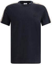 Burberry - Zwarte Katoenen T-Shirt - Lyst