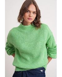 MixRay - Relaxed Fit Crew Neck Thick Knit Sweater - Lyst
