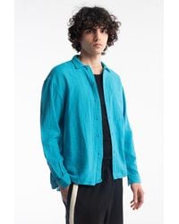 Giesto - Relaxed Fit Cotton Textured Shirt - Lyst