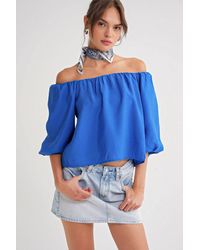 MixRay - Modal Blended Blouse With Madonna Collar And Ruffle Detail - Lyst