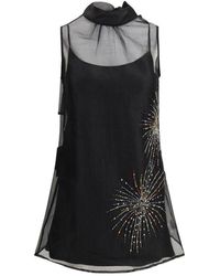 STAUD - Zwarte Polyester Casual Jurk - Lyst