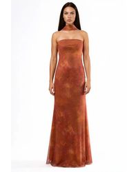 Hiccup - Strapless Flowering Bodycon Maxi Dress - Lyst