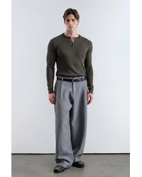 Giesto - Slim Fit Button Collar Long Sleeve T-Shirt - Lyst