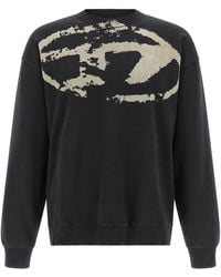 DIESEL - Zwarte Katoenen Sweatshirt - Lyst