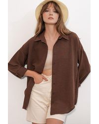 Bigdart - Embroidered Long Sleeve Shirt With Button Closure - Lyst