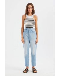 Hiccup - Striped Woven Halter-Neck Tank Top - Lyst