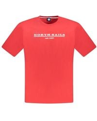North Sails - Rode Katoenen T-Shirt - Lyst