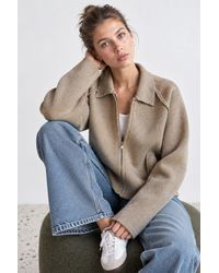 Hiccup - Soft Touch Zip-Up Knit Cardigan - Lyst