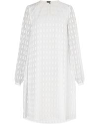 Dreimaster - Midi-Jurk Met Glitters Wolwit - Lyst