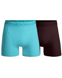 MUCHACHOMALO - 2-Pack Boxer Shorts Solid - Lyst