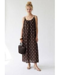 MixRay - Polka Dot A-Line Maxi Dress - Lyst