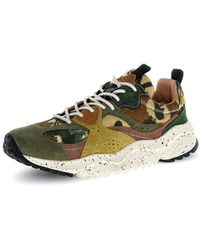 Flower Mountain - Wave Wildleder Herren Camouflage Sneakers - Lyst