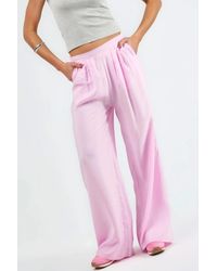 Busem - Brede Taille Pantalons Met Plissé - Lyst