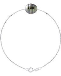 Ateliers Saint Germain - Bracelet Love Links Link Venetian Of 925 Adorned With A Real Cultured Tahiti Pearl Circled 10-11 Mm - Lyst