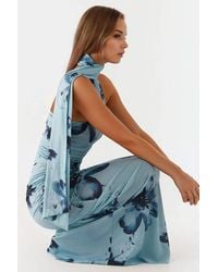 Hiccup - Strapless Printed Bodycon Maxi Dress - Lyst