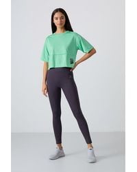 TOMMY LIFE - High-Waist Cotton Elastane Leggings - Lyst