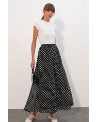 Bigdart - High-Waist Polka Dot Maxi Skirt - Lyst